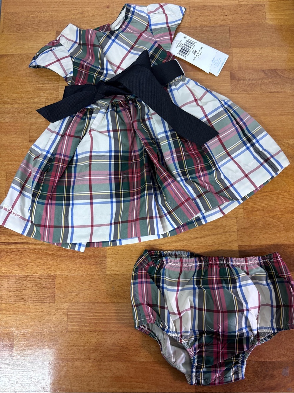 Ralph Lauren Girls' Plaid Dress & Bloomers Set - Baby